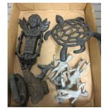 TRAY- CAST IRON, TRIVETS, MISC