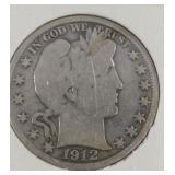 1912 BARBER HALF DOLLAR