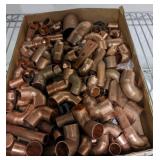 TRAY OF COPPER FITTINGS