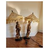 PAIR OF ORIENTAL FIGURE LAMPS