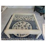 BEVELED GLASS LARGE COFFEE TABLE