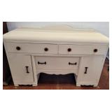 PAINTED 3 DRAWER 2 DOOR WATERFALL DRESSER