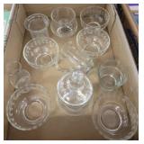 GROUP OF CLEAR GLASS BOWLS, MISC