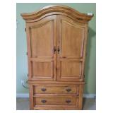 PINE ARMOIRE ENTERTAINMENT CABINET 1 PC