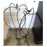 PAIR OF METAL DECORATIVE PLANTER HOLDERS 30IN