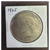 1925 SILVER PEACE DOLLAR