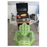 KIDS GRILL SET, KIDS PLASTIC CHAIR