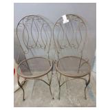 PR WROUGHT IRON ICE CREAM PARLOR CHAIRS