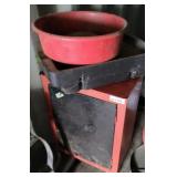 GARAGE STORAGE, OIL DRAIN BUCKETS