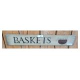 BASKETS WOODEN SIGN