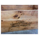 UNITED DRUG CO VINTAGE WOODEN CRATE