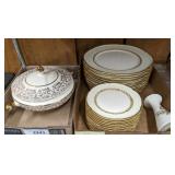 CASTLETON CHINA DISH SET, COVERED BOWL