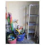 GROUP- SHELF, FEED BUCKETS, CHEMICALS, UMBRELLA,