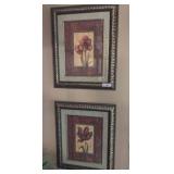 PAIR OF FRAMED FLORAL PRINTS