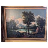 FARM POND SCENE ON CANVAS