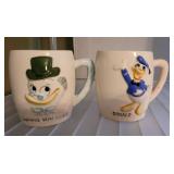 DONALD DUCK COFFEE MUGS, VINTAGE JAPAN