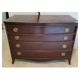 MAHOGANY 4 DRAWER DRESSER 46X24X35