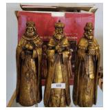 RESIN SET OF 3 BRONZE WISEMEN 17IN