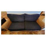 SAMUEL FREDERICK RATTAN SOFA W/