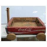 COCA COLA WOODEN TRAY WAGON