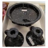 BLACK CONFETTI CASSEROLE BOWL,