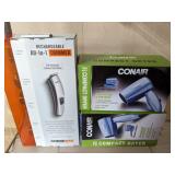 CONAIR HAIR DRYER, CONAIR MAN TRIMMER