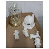 TIMEX WESTMINISTER CLOCK, SNOW ANGEL FIGURINES