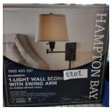 HAMPTON BAY WALL SCONCE LIGHT SWING