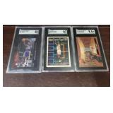 3 GRADED BASKETSBALL CARDS