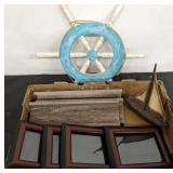 ASSORTED NAUTICAL Dï¿½COR, WHEEL, MISC