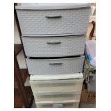 TWO 3-DRAWER STORAGE BINS