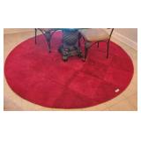 RED ROUND AREA RUG