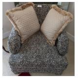 ZEBRA PRINT UPHOLSTERED CHAIR