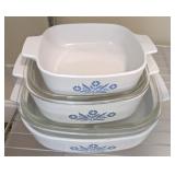 3 PC CORNING WARE CASSEROLES