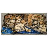 DOG AND CAT HEARTH TAPESTRY