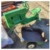 JOHN DEERE PEDAL TRACTOR, TRAILER AND PARTS