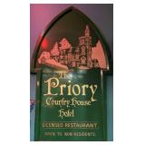 THE PRIORY HOTEL SIGN