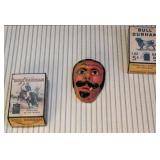 BULL DURHAM COLLECTOR BOXES AND MASK