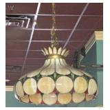 STAINED GLASS HANGING LIGHT SHADE 26IN