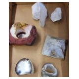 PYRAMIDS, GEODES, POLISHED STONES