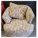 LA-Z-BOY BARREL BACK SWIVEL ARMCHAIR