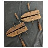 VINTAGE WOODEN CLAMPS