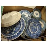 ASSORTED BLUE AND WHITE DISHES