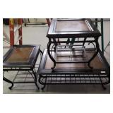 3 PC METAL BASE TABLE SET