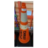 4 TRAFFIC CONES MARKED CHRIST UNITED