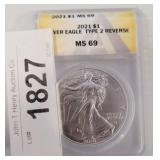 GRADED 2021 AMERICAN SILVER EAGLE