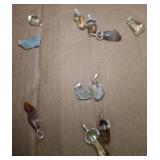 POLISHED STONE CHARMS SOME MARKED 925