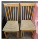 PR WOODEN DINING CHAIRS W/ UPHOLSTERED SEATS