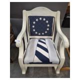 PAINTED WOODEN ROCKING CHAIR