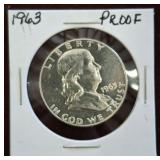 1963 SILVER FRANKLIN HALF DOLLAR